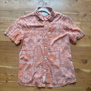 Orange bandana-pattern Short sleeves Shirt size S